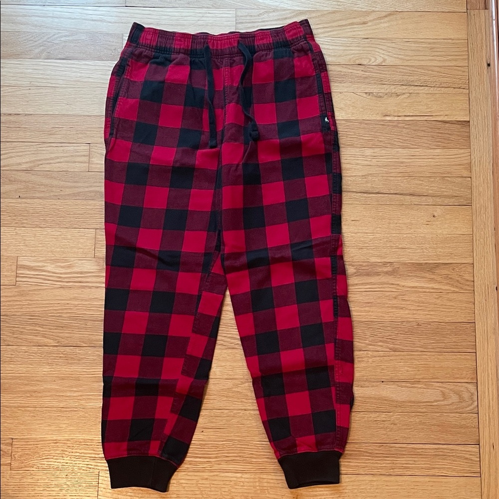 Red and Black Buffalo Plaid Jogger Pajama Pants